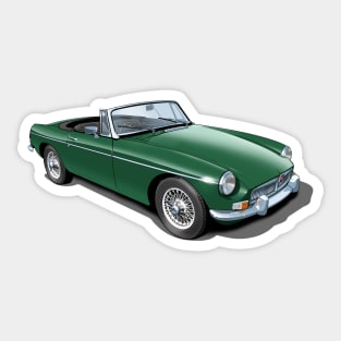 MGB Roadster in british racing green Sticker